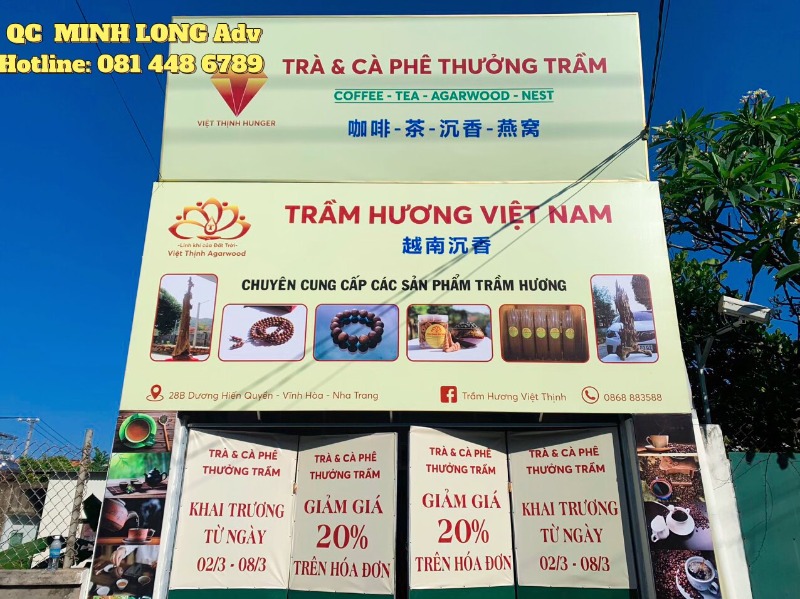 Thi công bảng hiệu Trầm Hương đẹp nhất Nha Trang